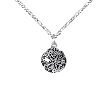 Sand Dollar Silver Charm with Chain Set TSE686 - Jewelry